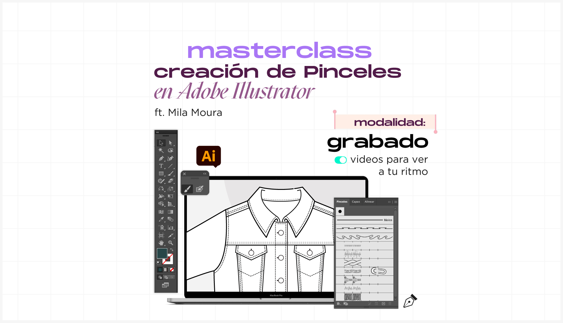 Masterclass | Pinceles en Adobe Illustrator