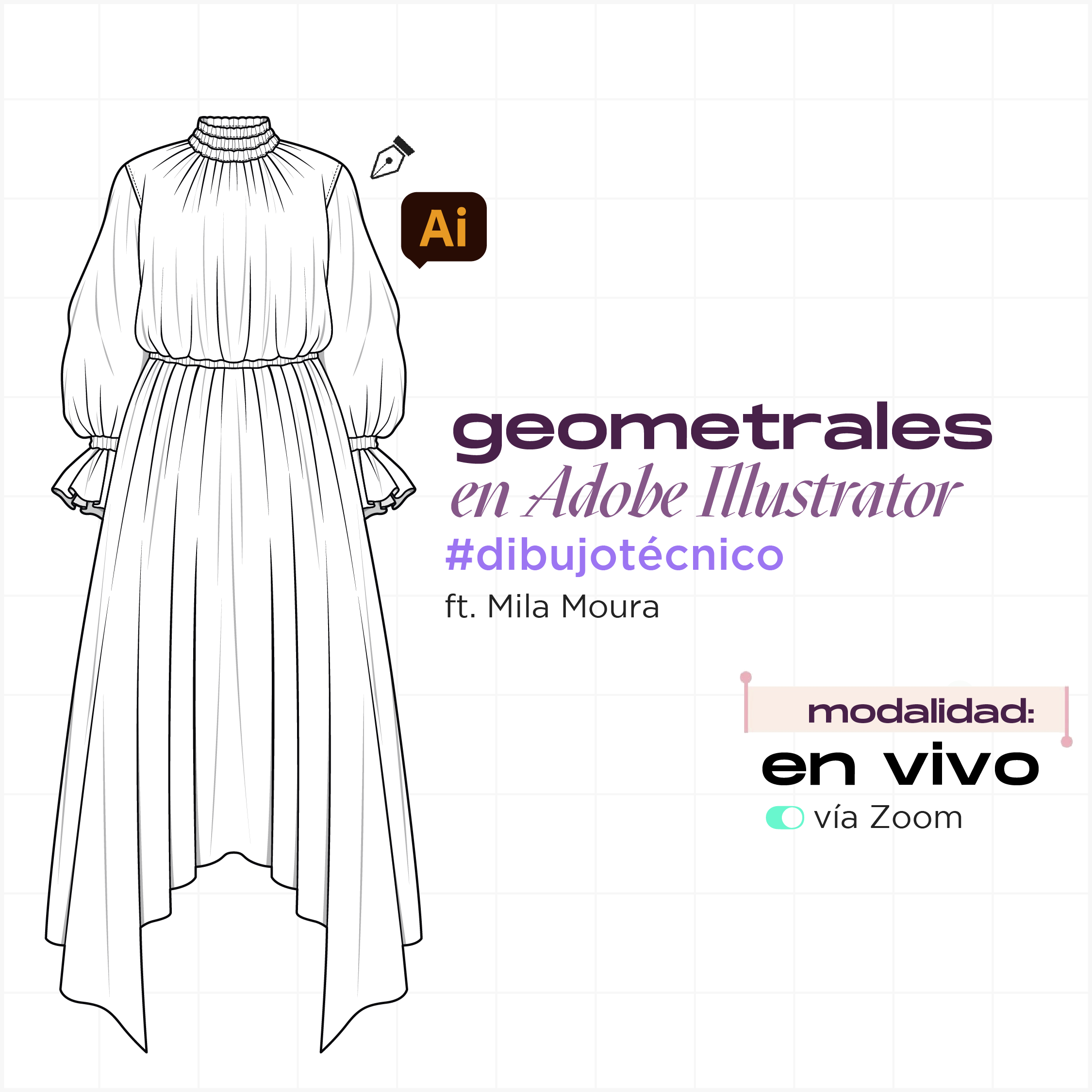 curso illustrator geometrales dibujos técnicos moda