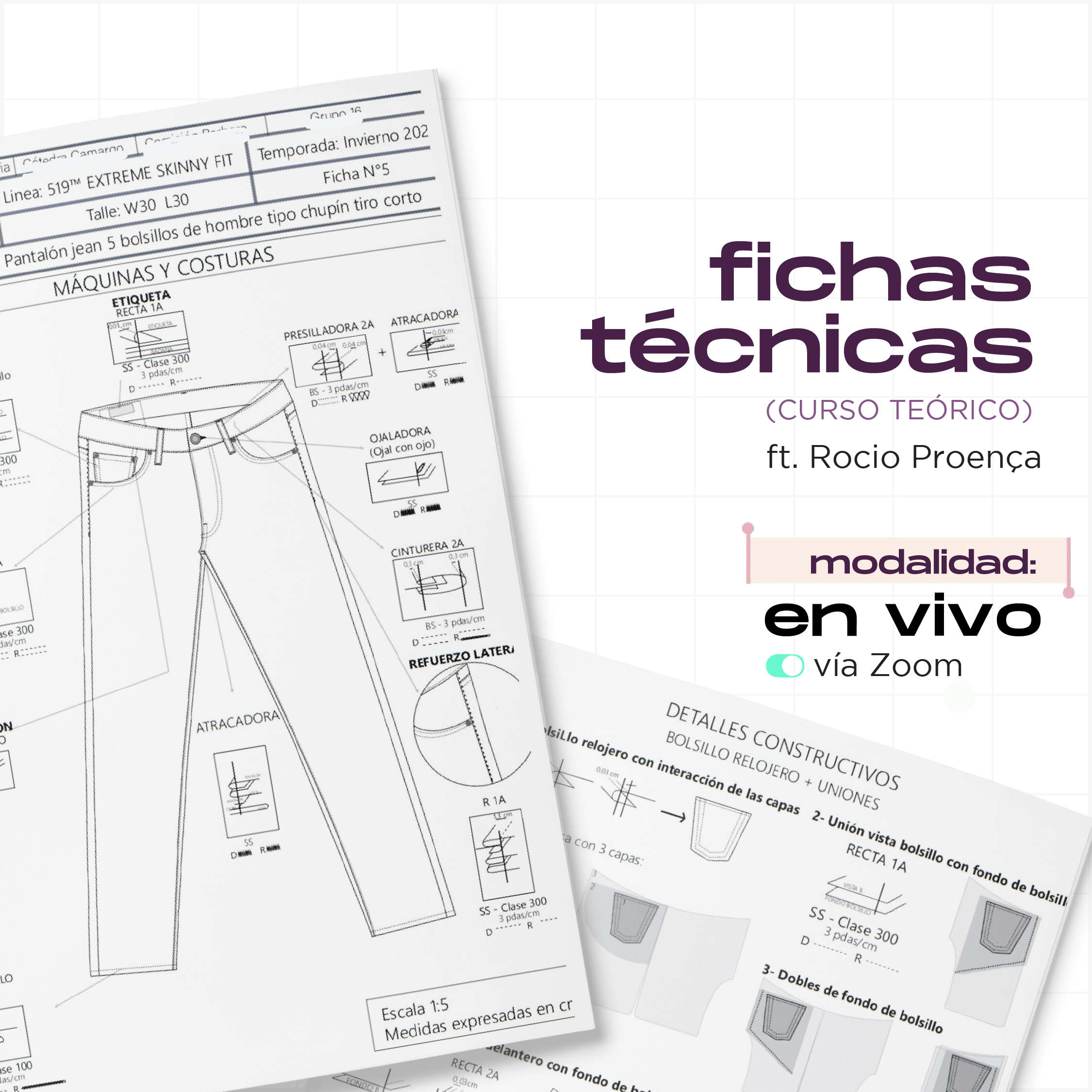 fichas tecnicas geometrales moda illustrator