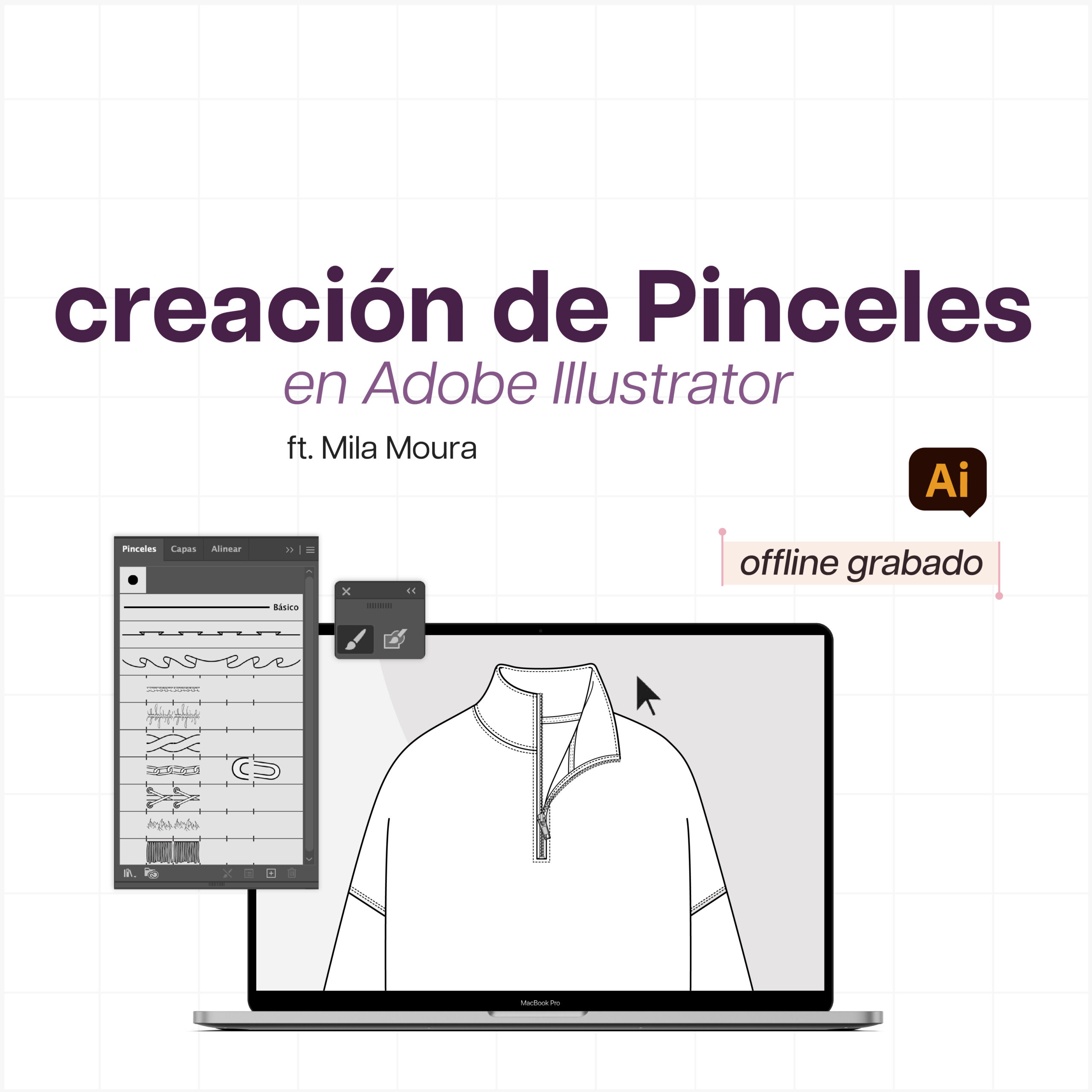 curso illustrator geometrales dibujos técnicos moda pinceles