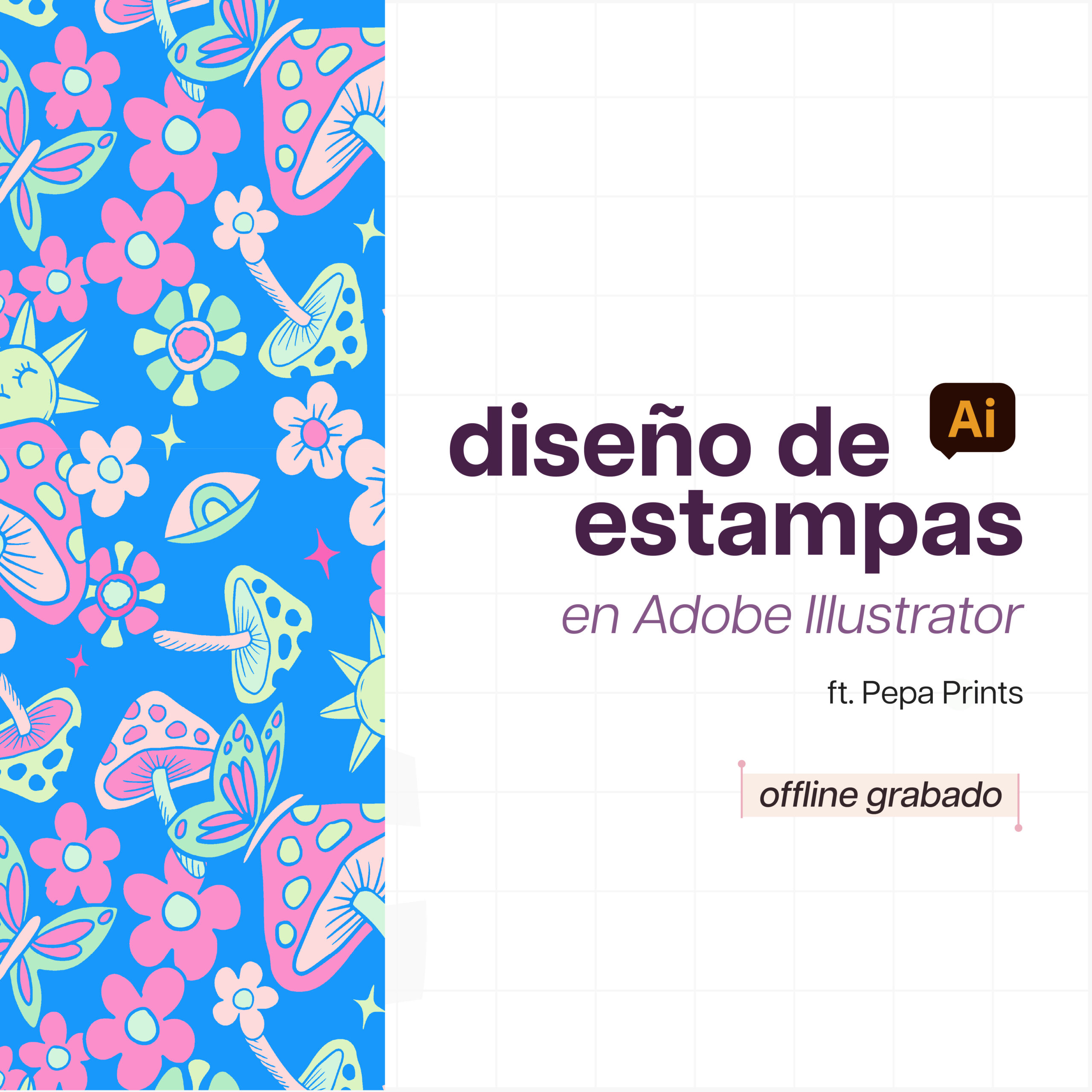 curso illustrator estampas patterns moda